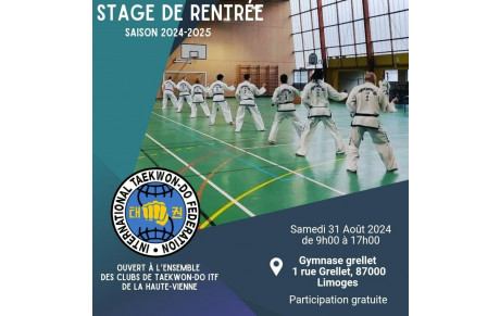 Stage de rentrée 2024-2025